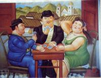 Botero, Fernando - Abstract oil painting.